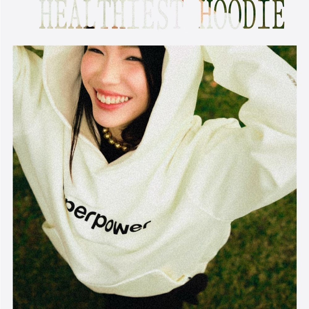 Superpower Cream Hoodie for Men or Women - Picture 2 of 8